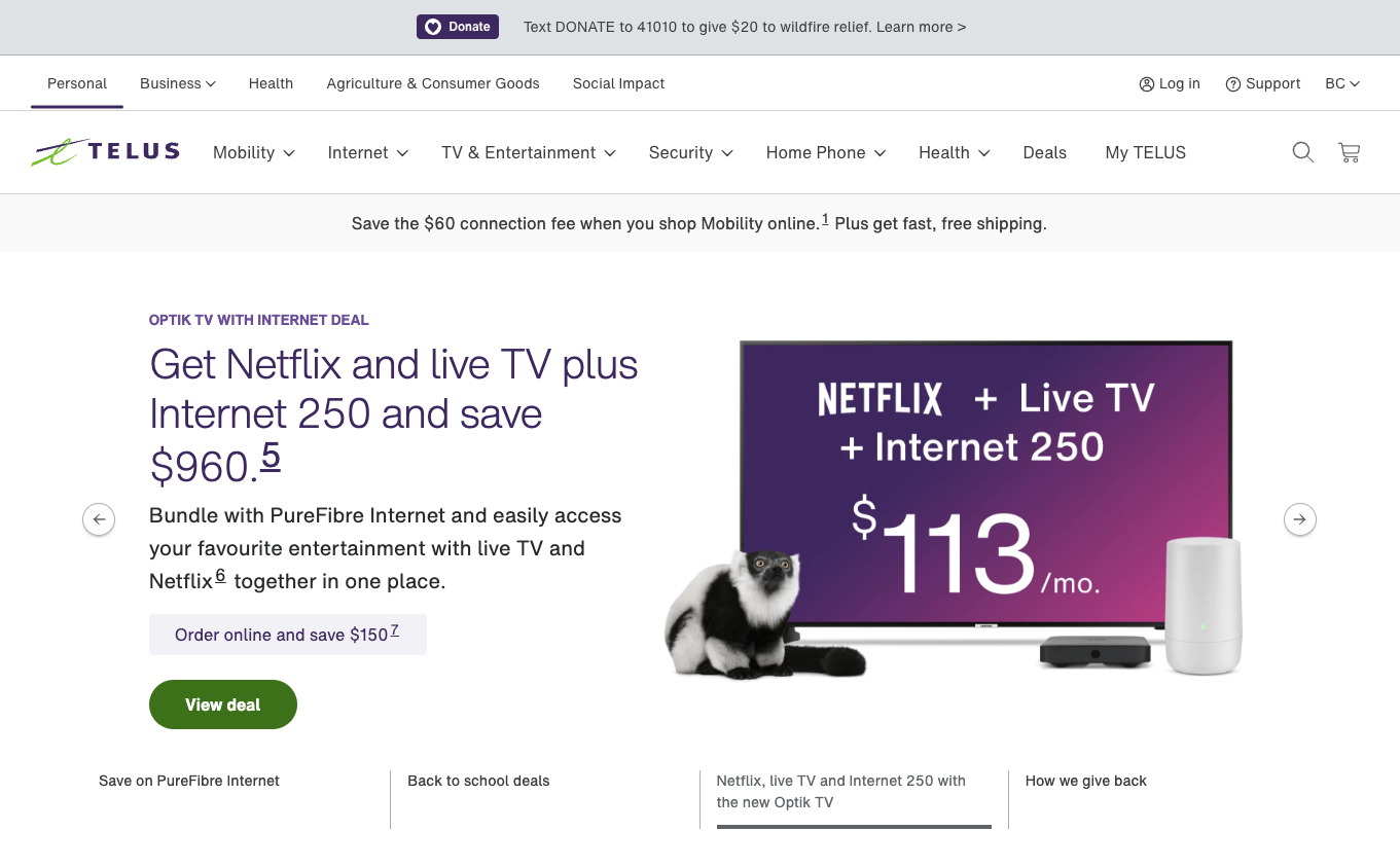 TELUS banner image